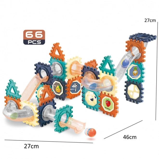 Magnetische knikkerbaan 66 stuks