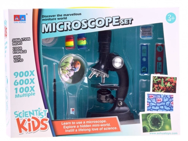Microscoop met accessoires voor de jonge wetenschapper