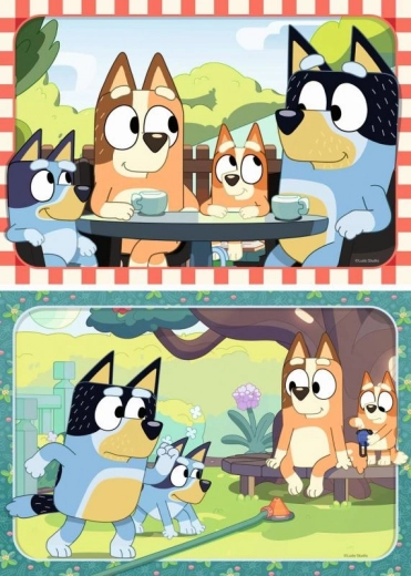 Vouwpuzzel Bluey op de Picknick 2x12