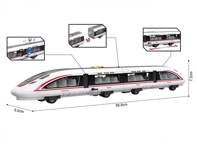 Leuke trein met magneten, licht en geluid