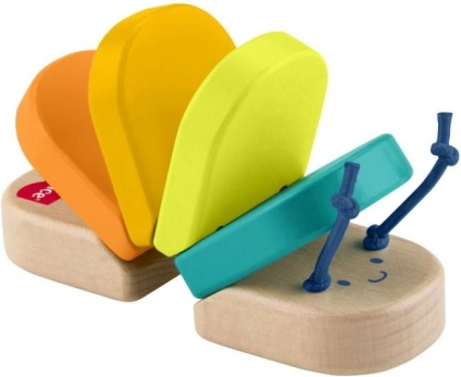 Fisher‑Price houten klikkende rups
