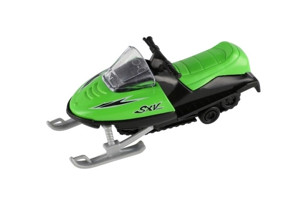 Speelgoed sneeuwscooter metaal/plastic 13 cm, opwindbaar, 6 kleuren