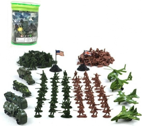 Set soldaten met accessoires 210 stuks