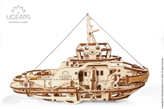 Ugears 3D puzzel - Sleepboot 169 stukken