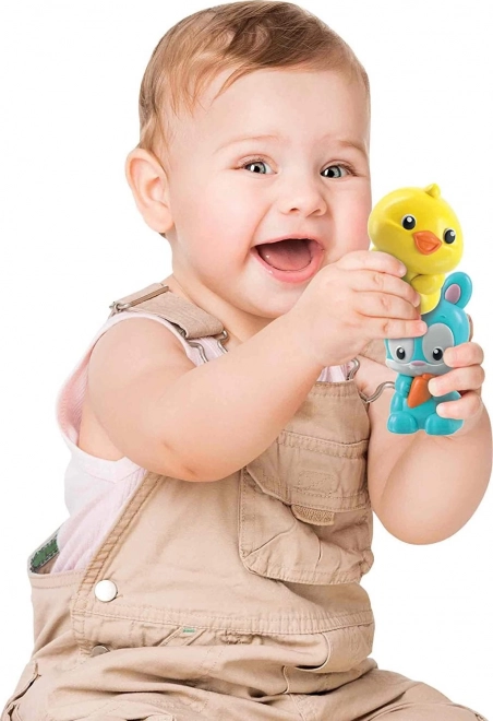 CLEMENTONI BABY Interactieve speelset trein op boerderij met geluiden