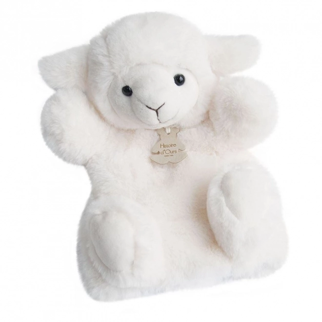 Doudou Histoire d’Ours Pluchen handpop lammetje 25 cm