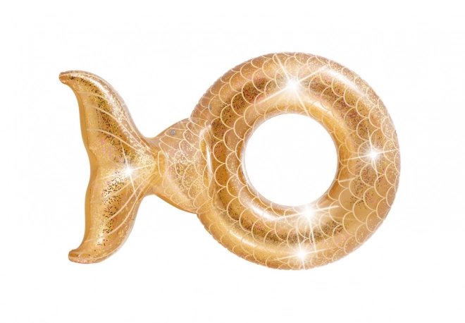 Opblaasbare ring in de vorm van een vin met glitters