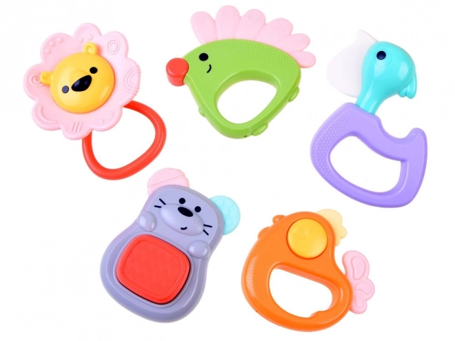 Kinderset bijtringen dieren 5 stuks