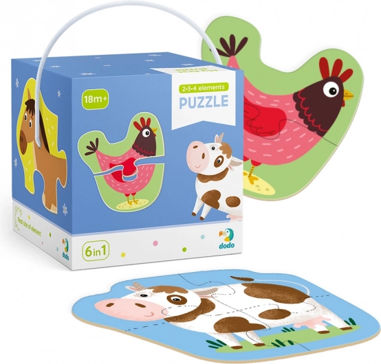 Dodo puzzel 2–4 stukjes – huisdieren