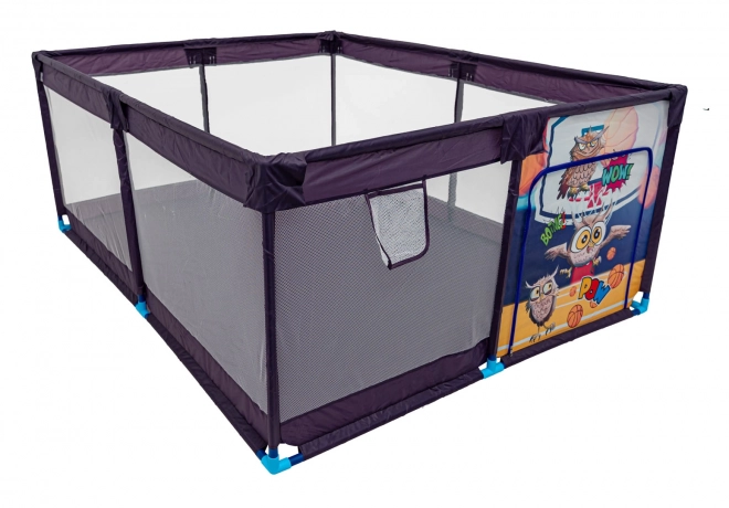 Zachte rechthoekige babybox Sportieve Uil