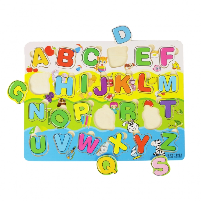 Houten invulpuzzel alfabet