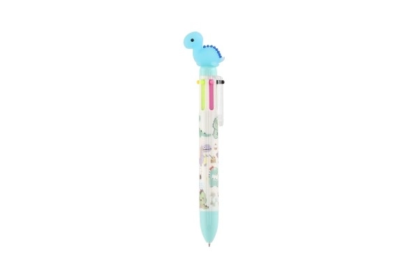 Zeskleurige pen met dinosauraafbeelding