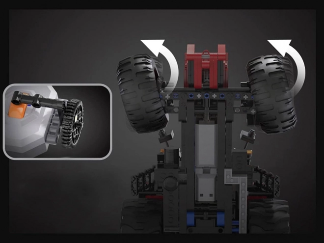 Grote set blokken 1675-ele 1:17 Tractor + ploeg met afstandsbediening ZA5251