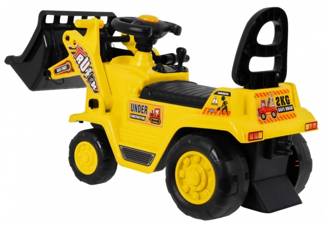 Kinderen trapbulldozer met helm