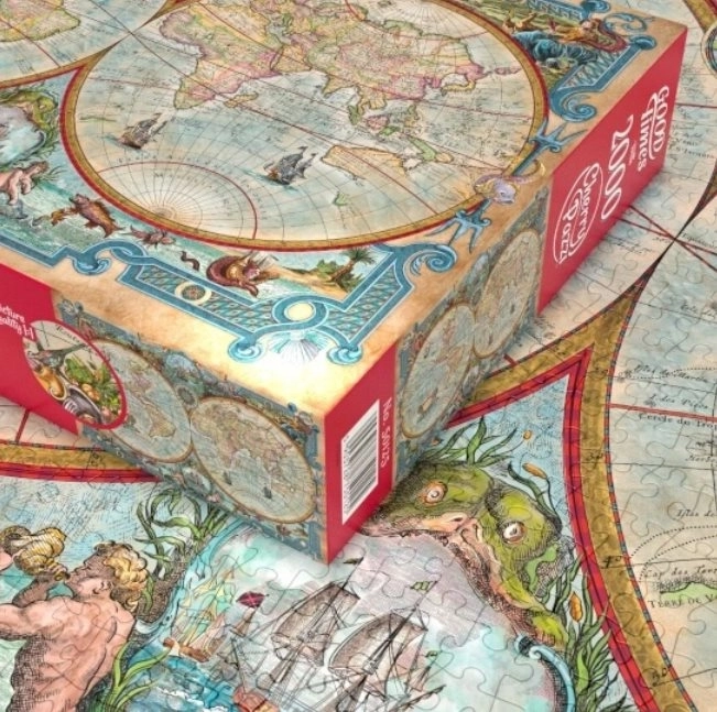 Puzzel CHERRY PAZZI wereldkaart van de grote ontdekkingsreizen 2000 stukjes