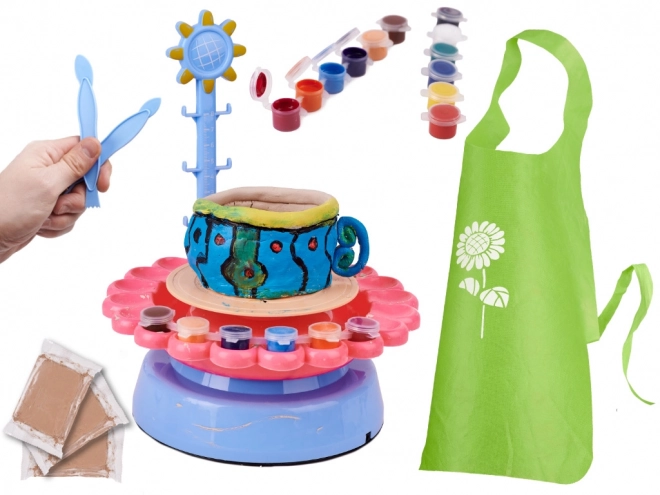 kinderpottenbakkerset met klei en verven
