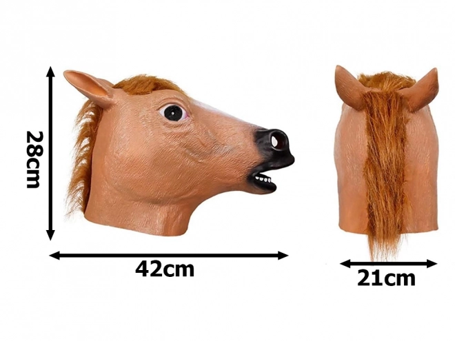 Latex paardmasker voor feestjes