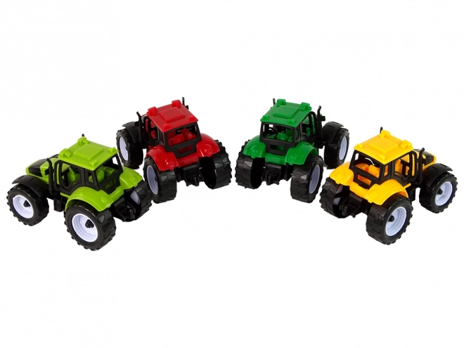 Set Landbouwtractoren 4 stuks kleurrijk
