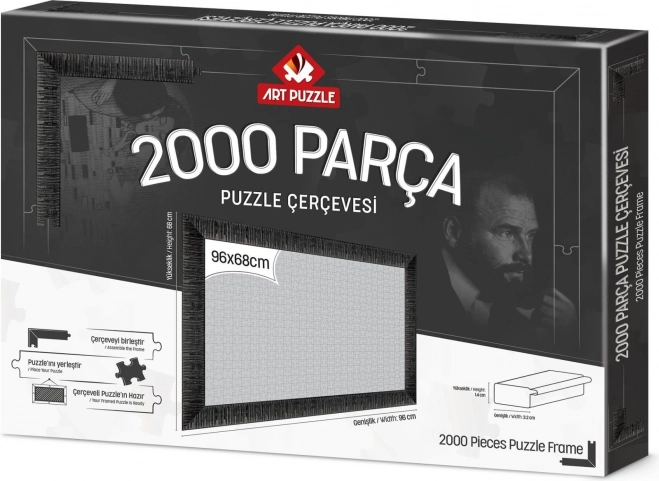 Puzzel frame 96x68 cm zwart