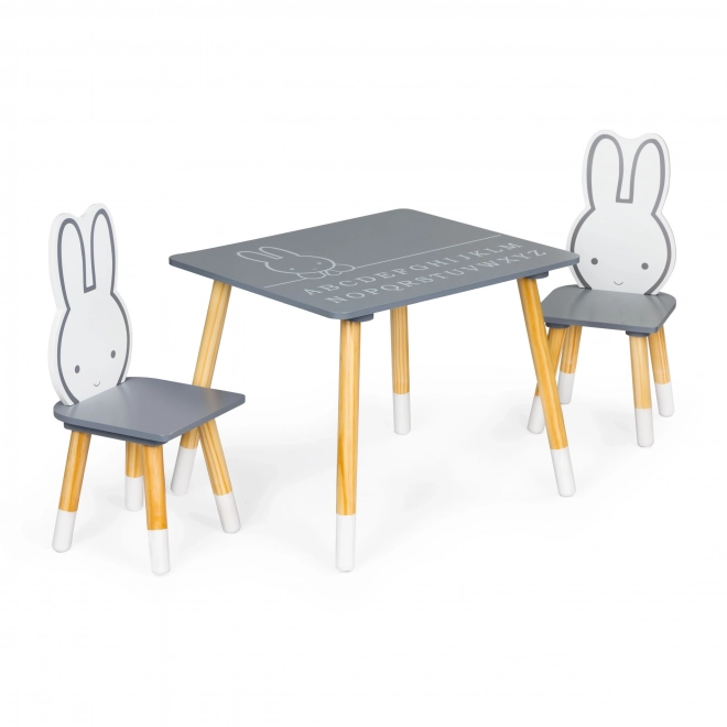 Kinder tafel met twee stoelen set meubelen Ecotoys