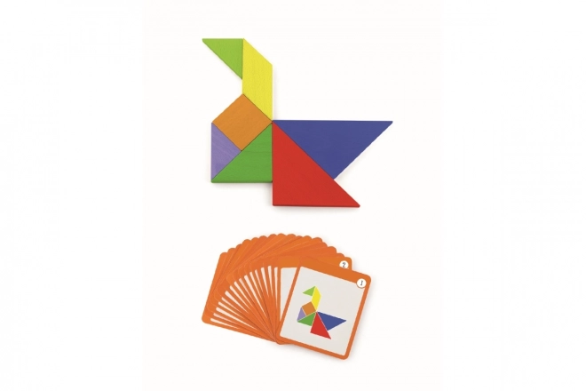 Houten magnetische tangrams