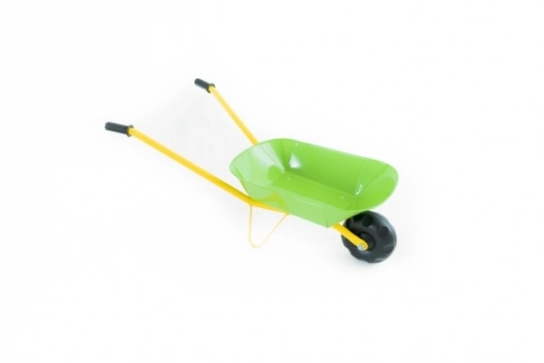 Groene metalen kruiwagen 75x30x40cm in zak