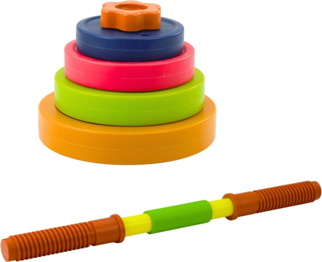 Variabel stapelen van gekleurde schijven