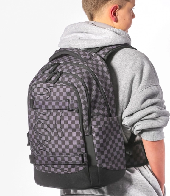 Set schoolbenodigdheden BAAGL Skate Max grijs: rugzak, etui en zak