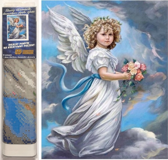 diamantschilderen cherub 30 × 40 cm