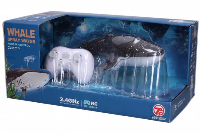 Walvis met fontein RC op afstandsbediening 35 cm