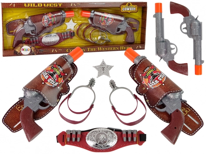 Cowboy Cowboyset Twee revolvers Spurs Accessoires