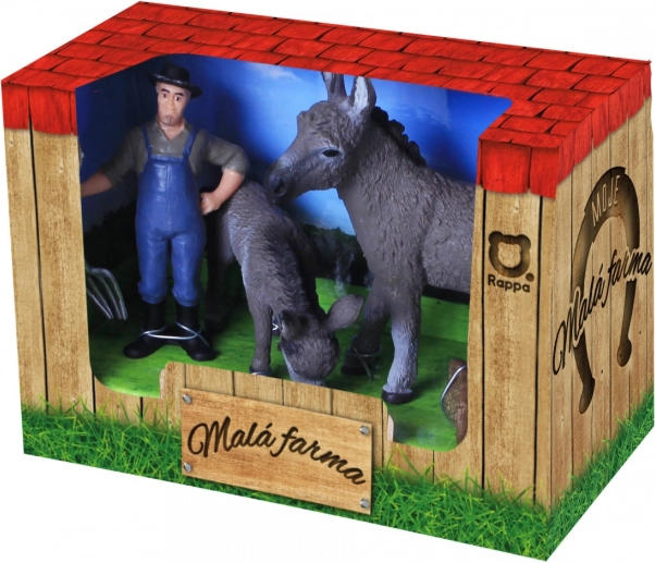 Set ezels met boer – MIJN KLEINE BOERDERIJ
