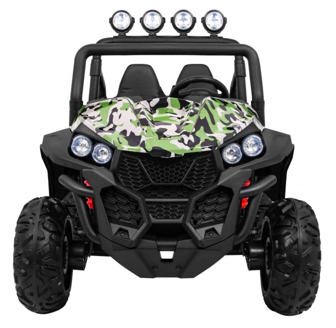 Elektrische kinderauto Grand Buggy 4x4 met camouflage en LED-verlichting