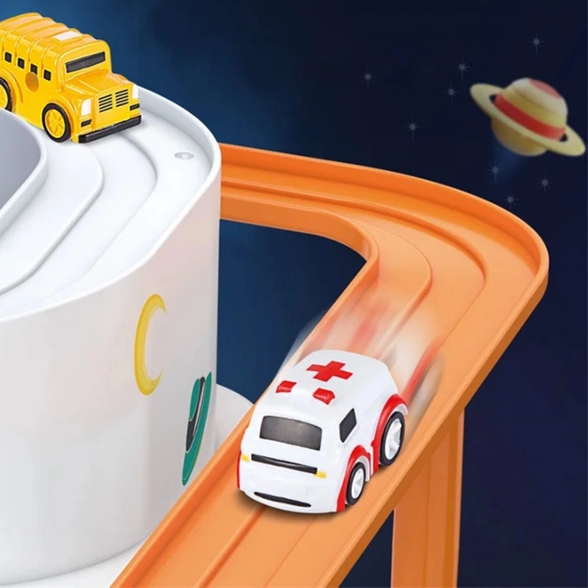 Interactief parcours voor auto's Avontuur van de astronaut