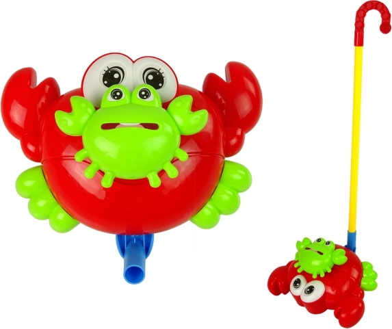 Duwknop op stok krab rood met belgeluid
