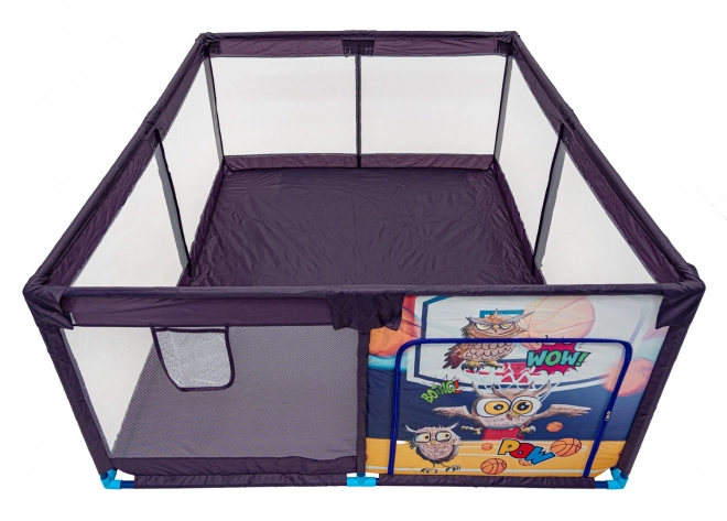 Zachte rechthoekige babybox Sportieve Uil