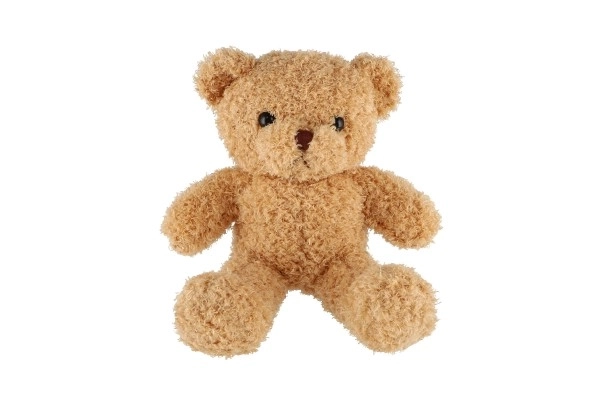 Stoffen beige krullende teddybeer 30 cm