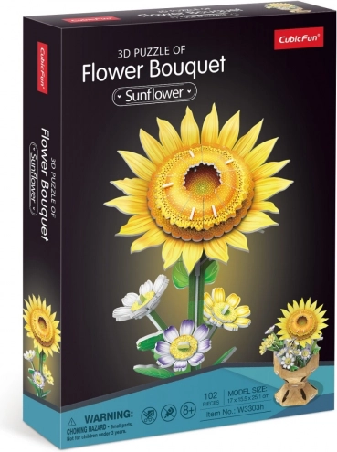 3D-puzzel Boeket Zonnebloemen