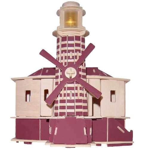 Woodcraft Houten 3D-puzzel vuurtoren