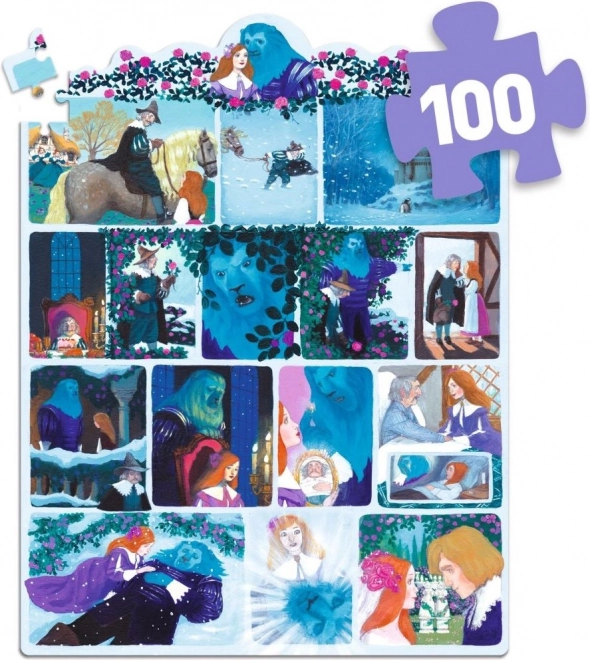 Puzzel met het verhaal van Belle en het Beest 100 stukjes