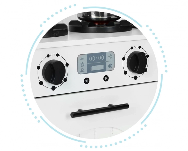 Houten kinderkeuken, oven, magnetron branders, accessoires ECOTOYS