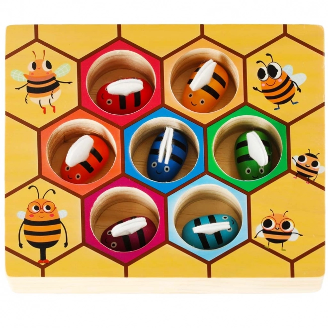 Educatief Montessori spel voor kleurtjes leren - bijtjes