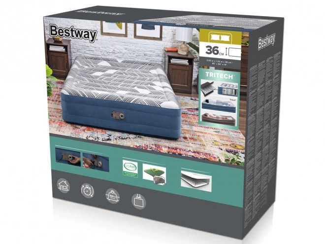 Comfortabele matras Bestway 2s Queen 203x152x36cm met ingebouwde pomp 6712Y