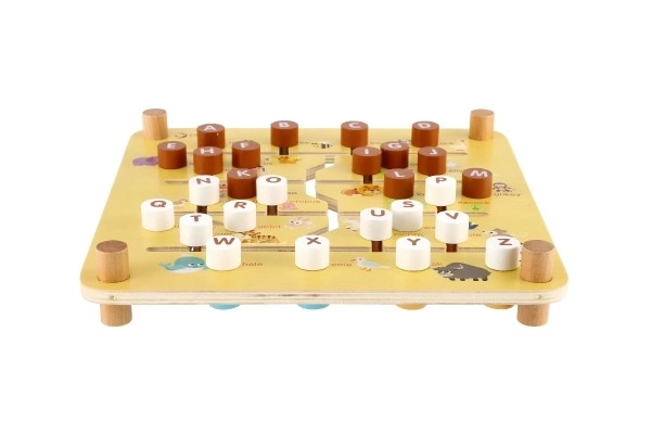 Houten educatief doolhof 2-in-1