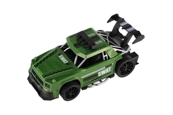 Plastic raceauto met vliegwiel - 16 cm
