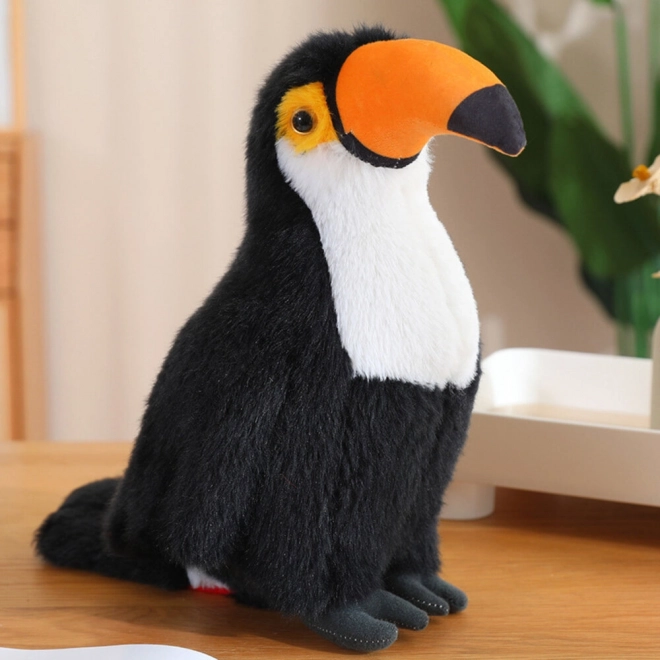 Pluchen speeltje toekan wit 30 cm