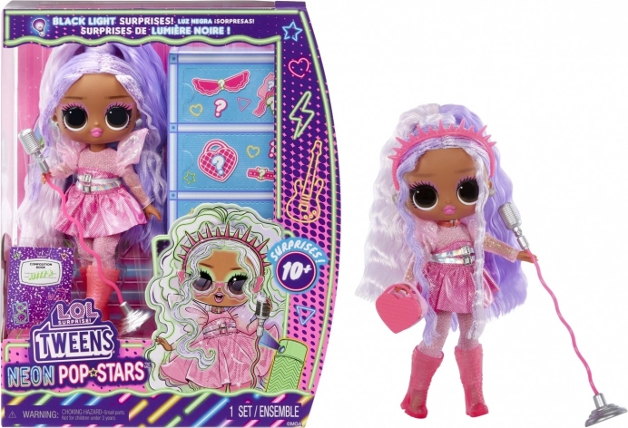 L.O.L. Surprise! Tweens Neon Pop Stars Kitty K pop met UV-verrassing