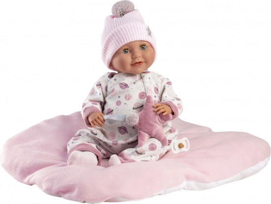 Knipperende realistische babypop Llorens met geluiden 42 cm