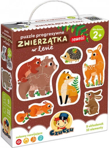 CzuCzu progressieve puzzel Bosdieren