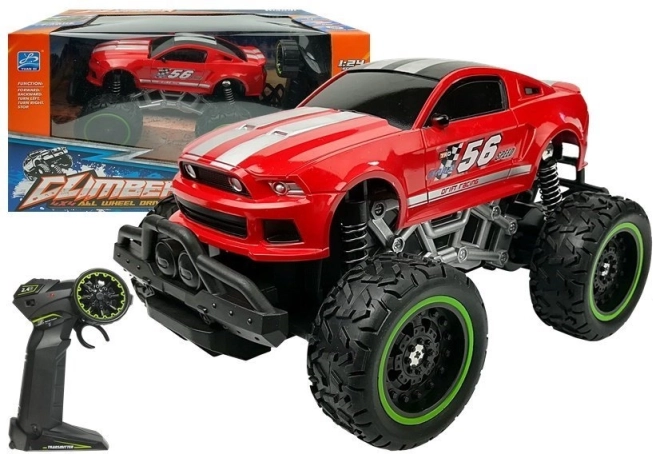 RC terreinwagen met hoge wielen 1:24 – Rood